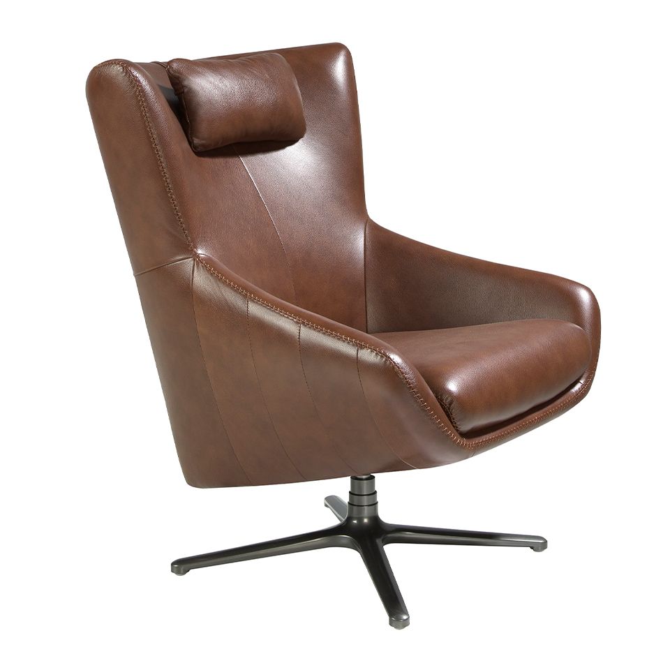 5089 sillon giratorio piel conac acero armchair angel cerda 1