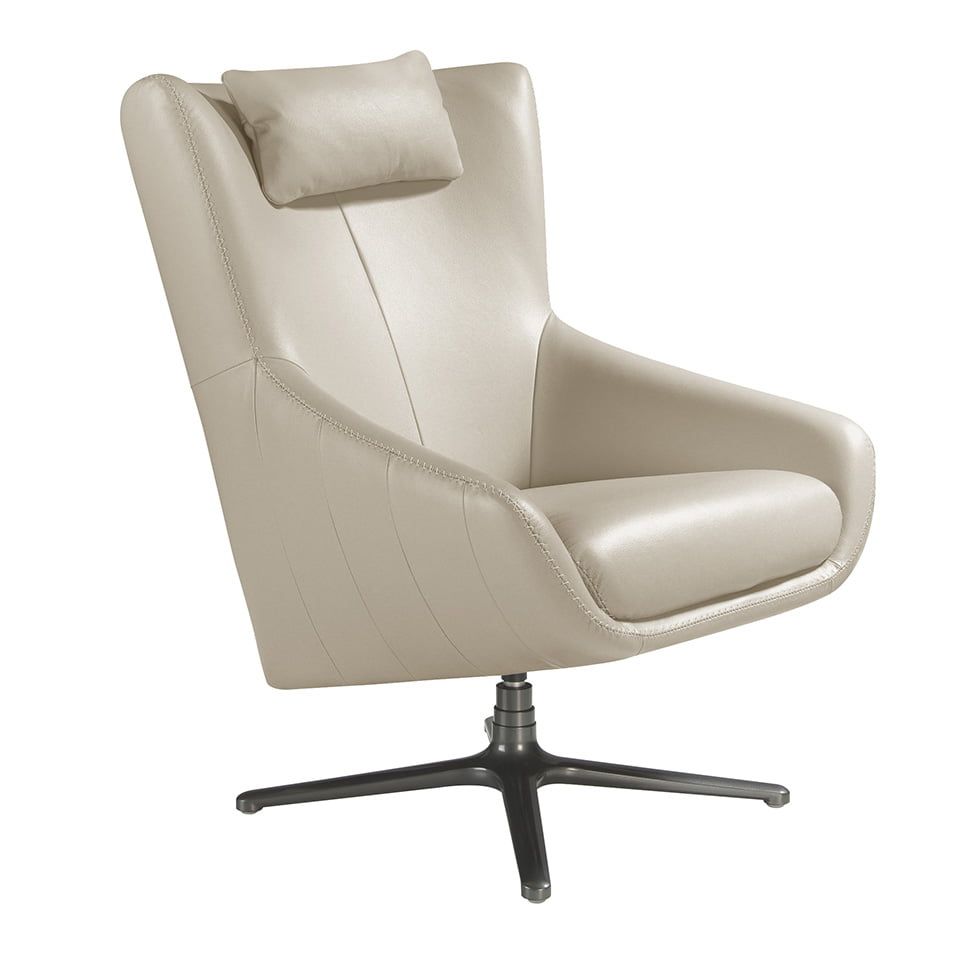 5090 sillon giratorio piel topo acero pulido armchair angel cerda 1