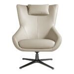 5090 sillon giratorio piel topo acero pulido armchair angel cerda 4