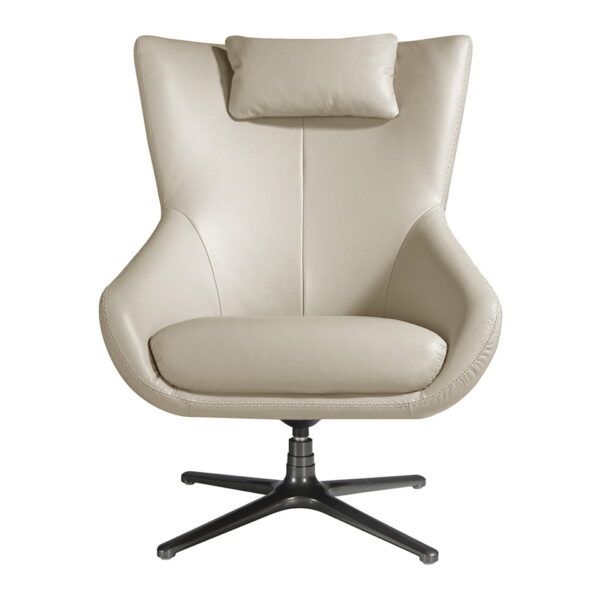 5090 sillon giratorio piel topo acero pulido armchair angel cerda 4