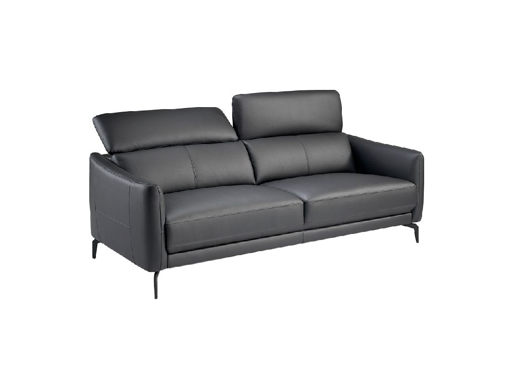 6059 sofa 3 plazas moderno piel negro acero negro sofa angel cerda 02 01 escaled