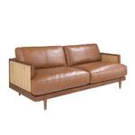 6177 sofa 3P piel marron nogal rattan sofa angel cerda 1P escaled