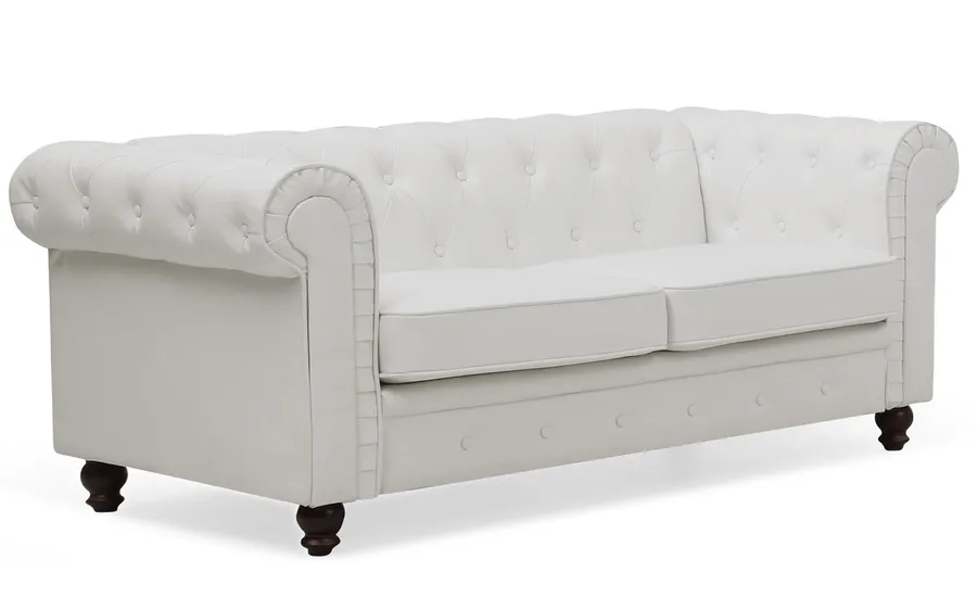 chesterfield a6052 simili blanc biais