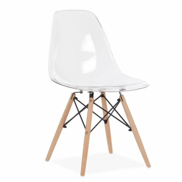 silla star madera carcasa transparente