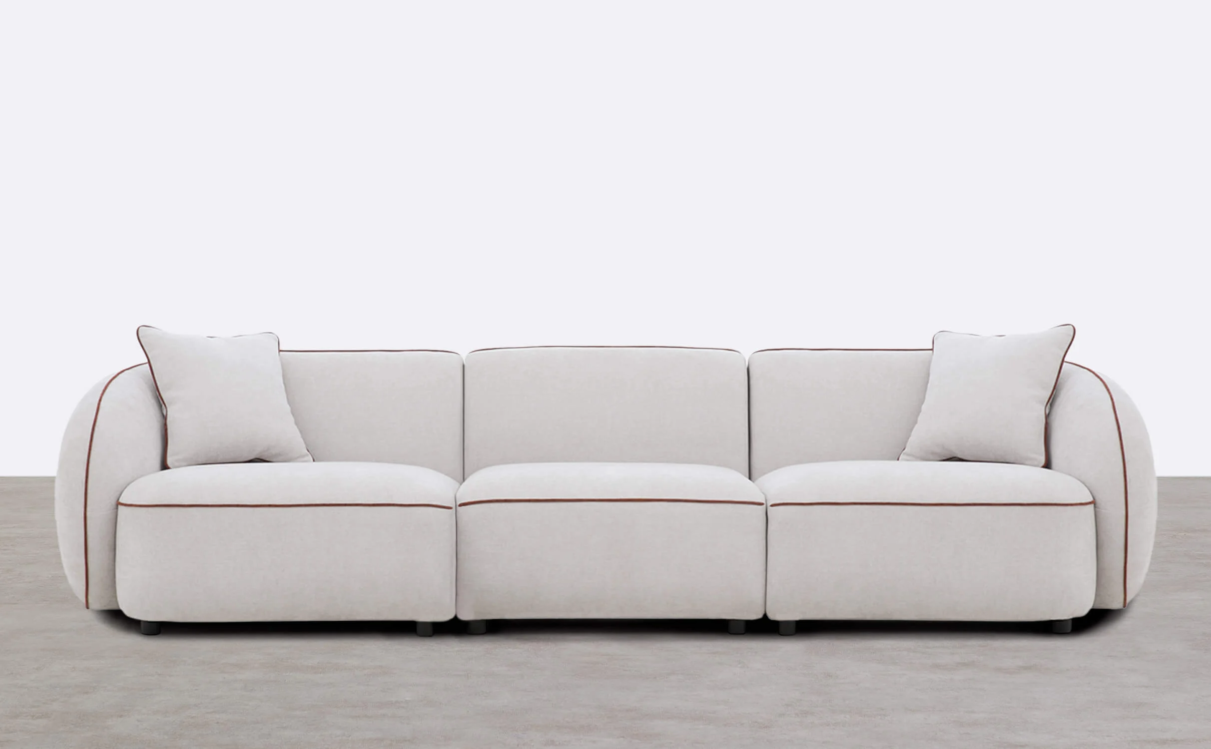 sofa modular 3 piezas con 2 esquineros y sillon de tela ilham