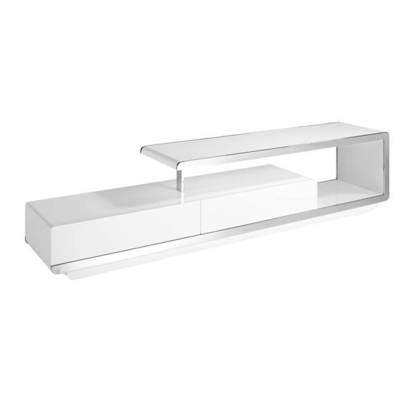 3042 mueble tv blanco acero cromado tv stand angel cerda 1