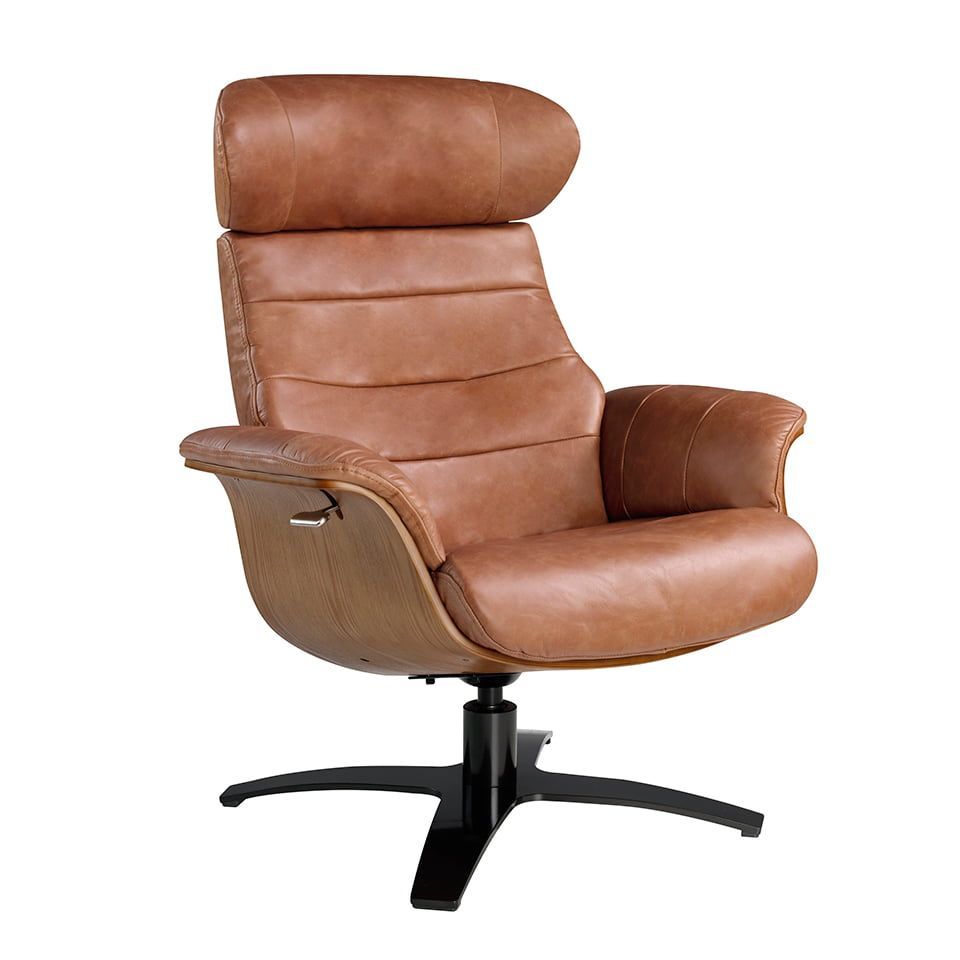 5083 sillon giratorio relax moderno camel acero pulido armchair angel cerda 01