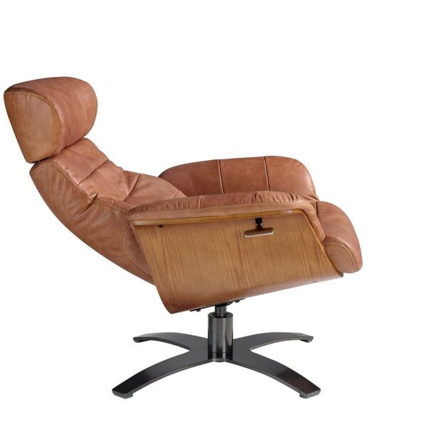5083 sillon giratorio relax moderno camel acero pulido armchair angel cerda 4