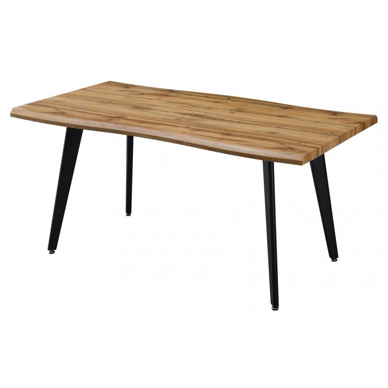 mesa aneto metal madera160 x 90 cms