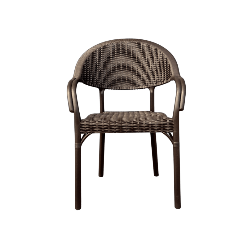 sillon holiday apilable polipropileno marron chocolate