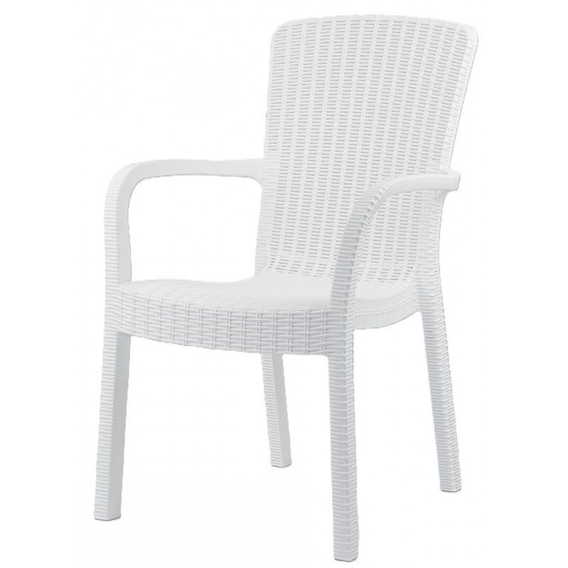 sillon aruba apilable polipropileno blanco