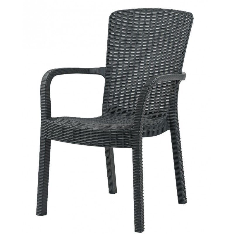 sillon aruba apilable polipropileno marron chocolate