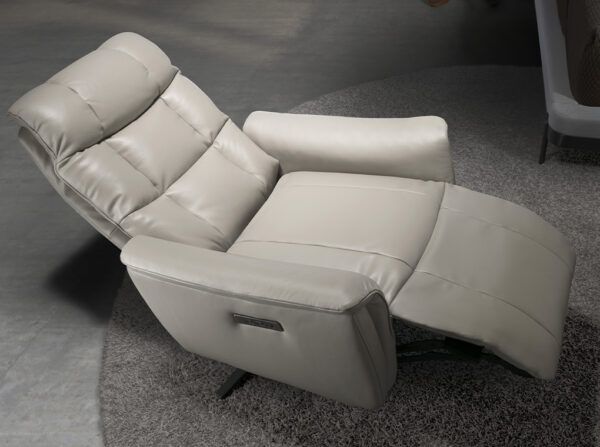 5114 sillon relax piel gris acero relax armchair angel cerda b