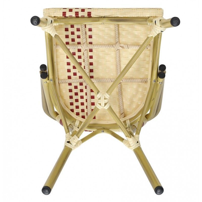 silla garnier apilable aluminio ratan beige y rojo (3)