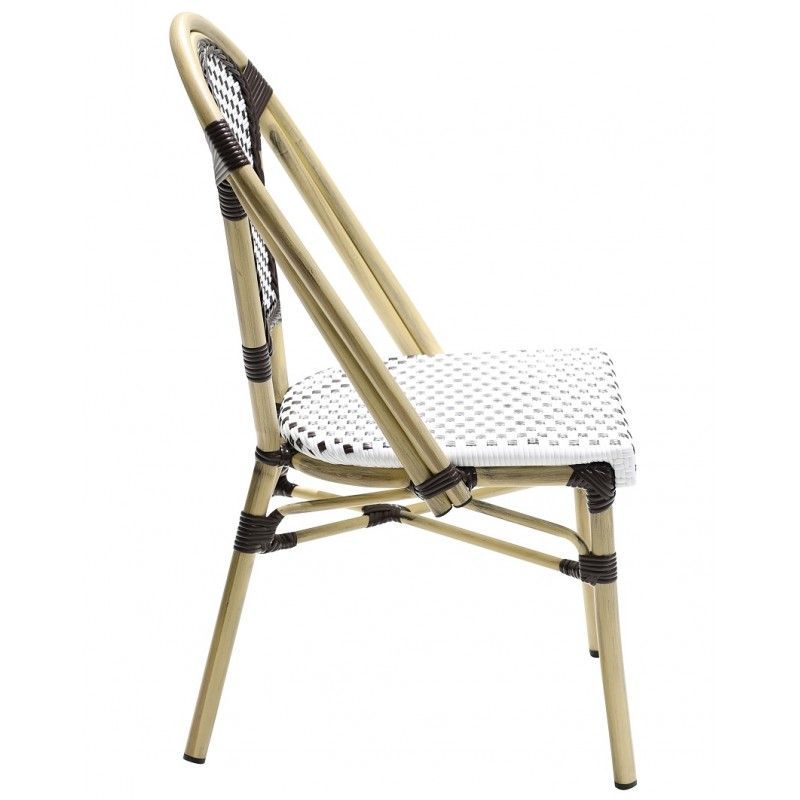 silla paris apilable aluminio ratan blanco y marron (1)