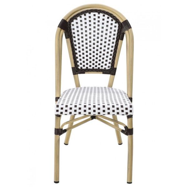 silla paris apilable aluminio ratan blanco y marron (2)