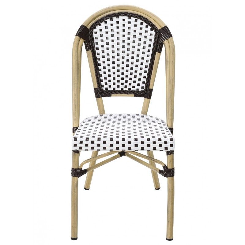 silla paris apilable aluminio ratan blanco y marron (2)