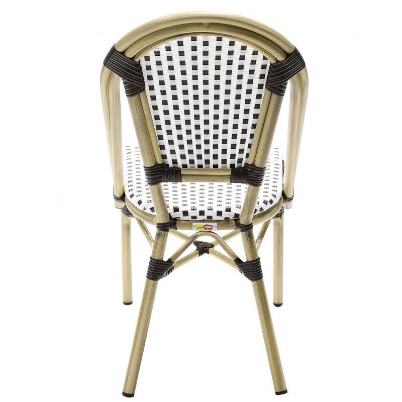 silla paris apilable aluminio ratan blanco y marron (3)
