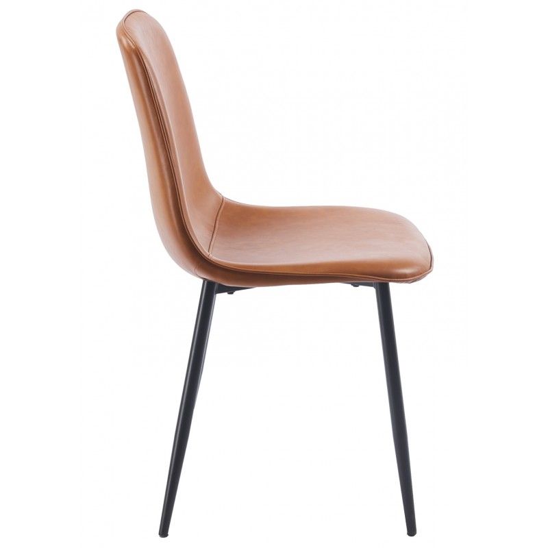silla penafiel metal similpiel vintage marron (2)