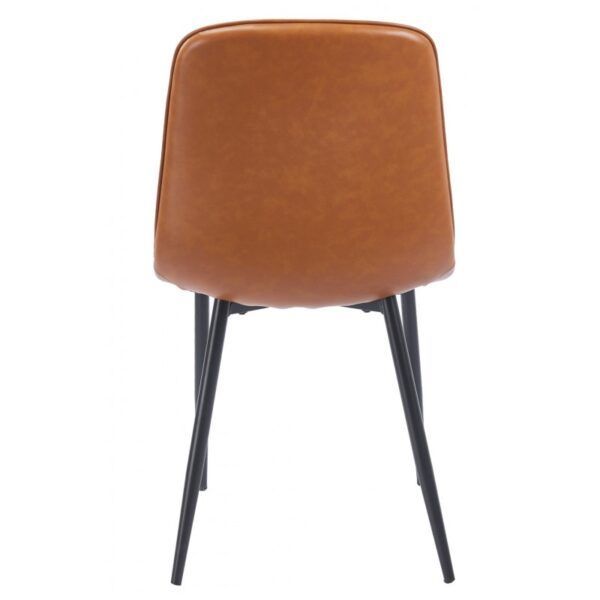 silla penafiel metal similpiel vintage marron (3)