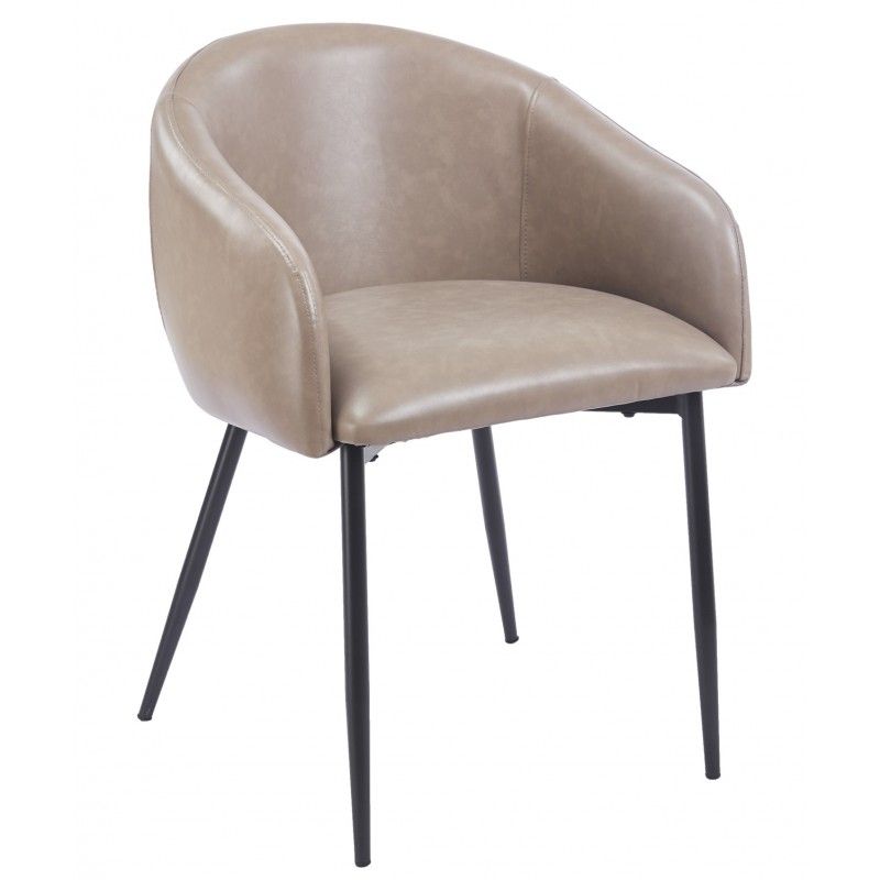 sillon pelayo metal similpiel vintage gris