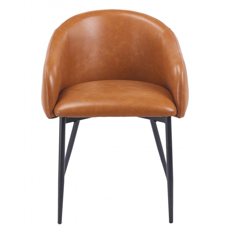 sillon pelayo metal similpiel vintage marron (1)
