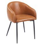 sillon pelayo metal similpiel vintage marron