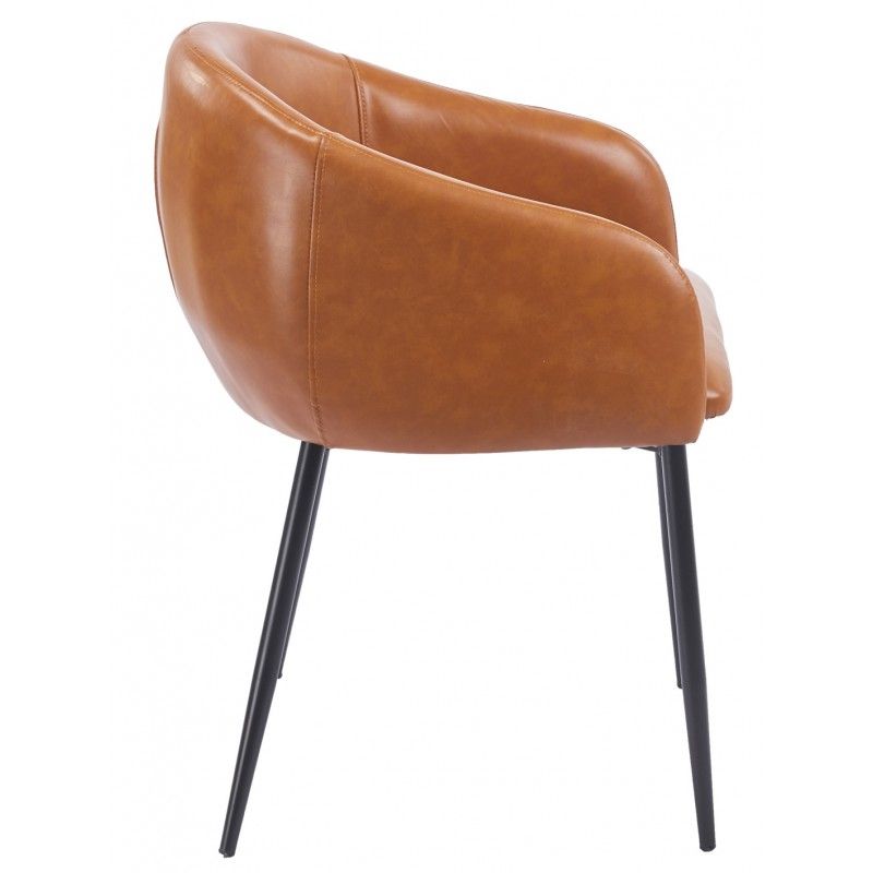 sillon pelayo metal similpiel vintage marron (2)