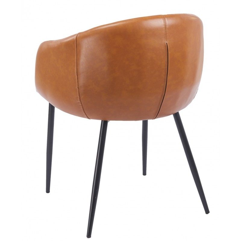 sillon pelayo metal similpiel vintage marron (4)