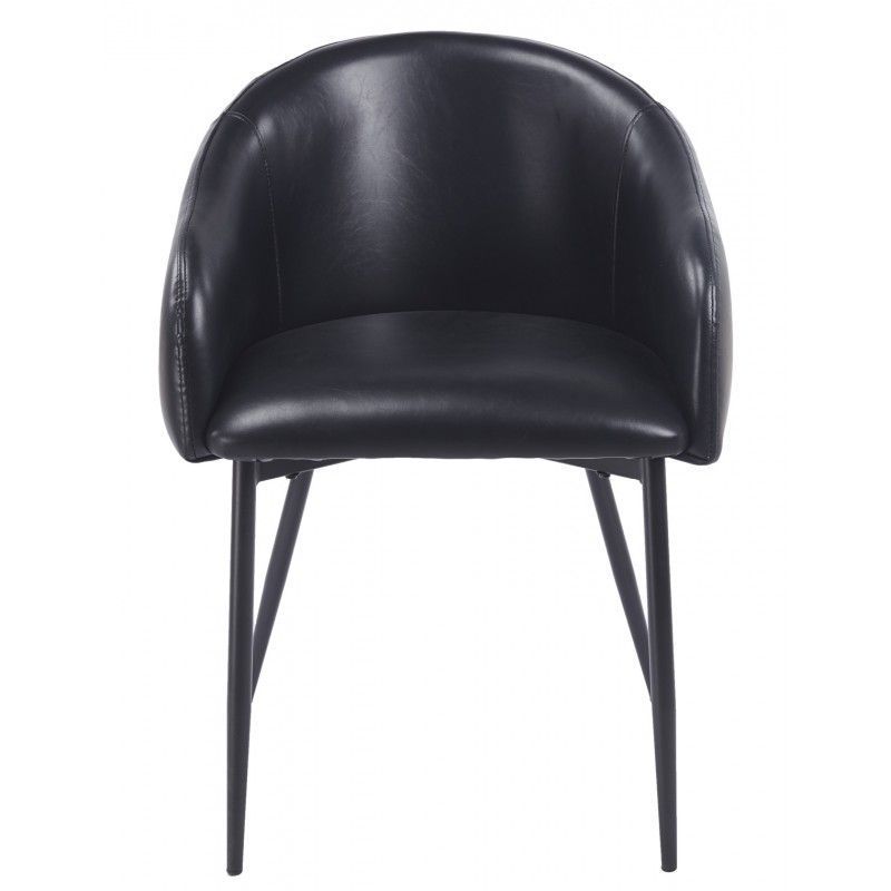 sillon pelayo metal similpiel vintage negra (1)