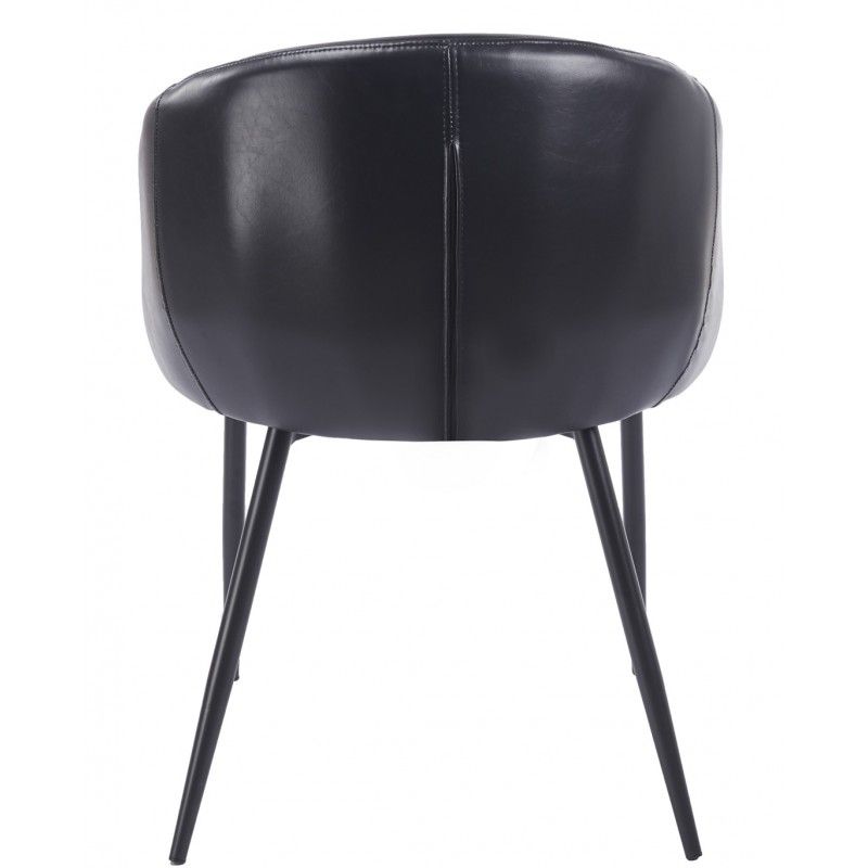 sillon pelayo metal similpiel vintage negra (3)