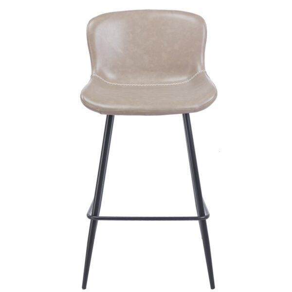 taburete samper metal similpiel vintage gris (1)