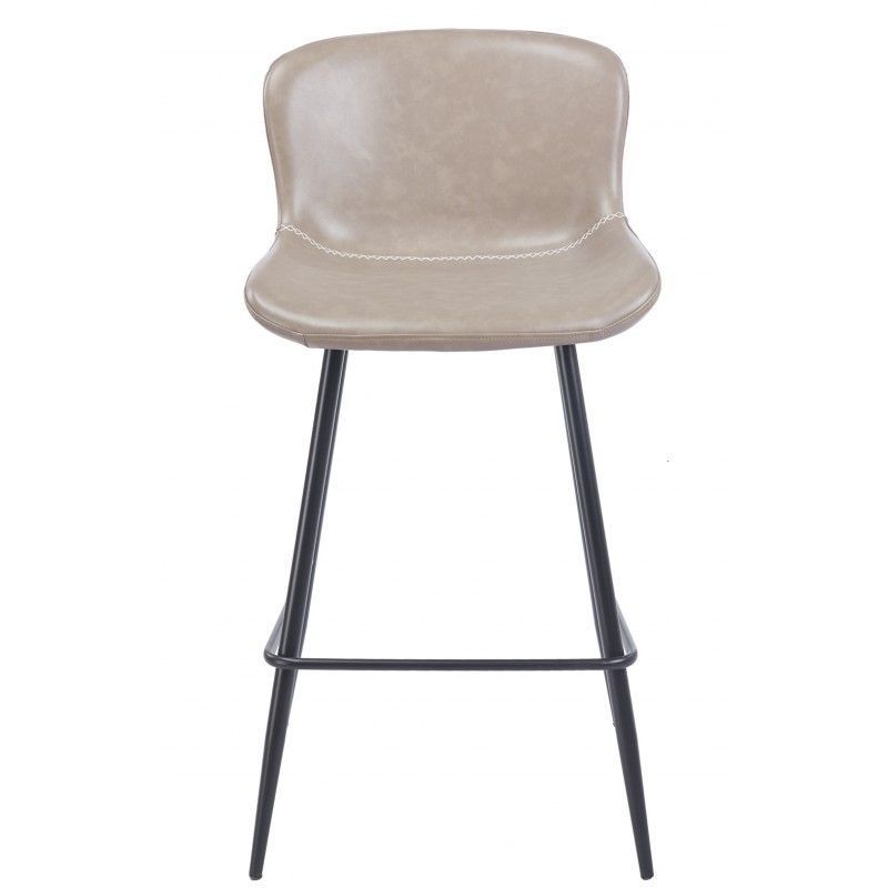 taburete samper metal similpiel vintage gris (1)