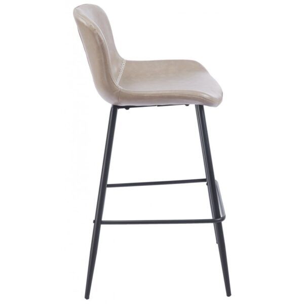 taburete samper metal similpiel vintage gris (2)