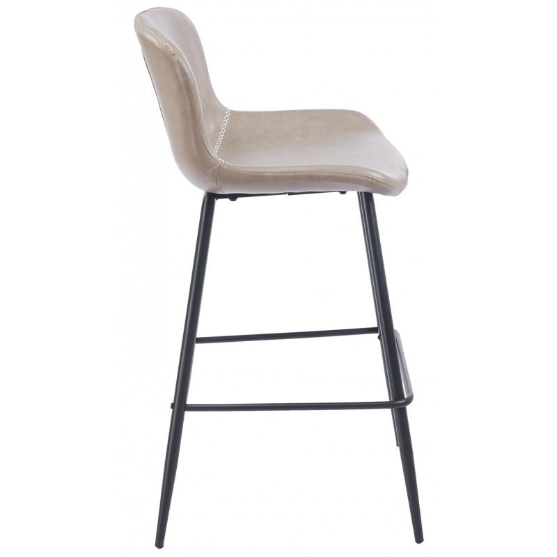 taburete samper metal similpiel vintage gris (2)