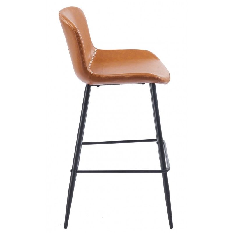 taburete samper metal similpiel vintage marron (2)