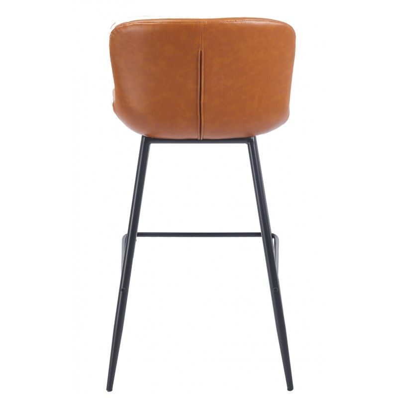 taburete samper metal similpiel vintage marron (3)