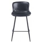 taburete samper metal similpiel vintage negra (1)