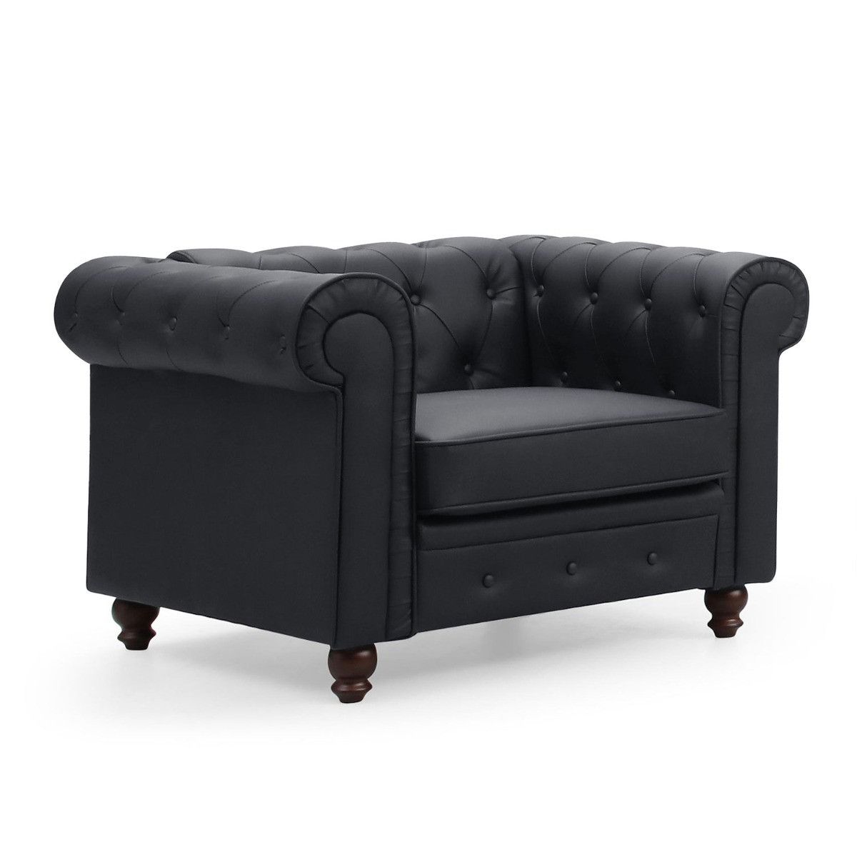 chesterfield a605 simili noir biais