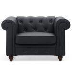 chesterfield a605 simili noir face