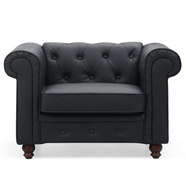 chesterfield a605 simili noir face