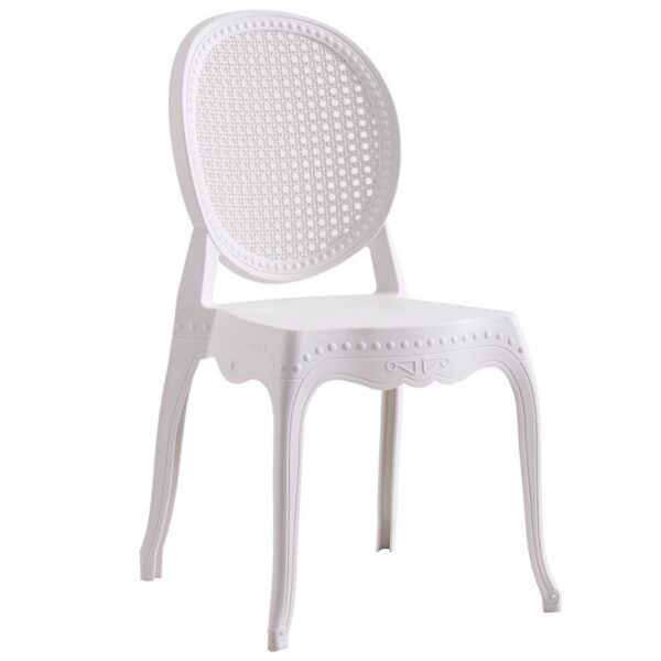 silla cibeles apilable polipropileno blanco