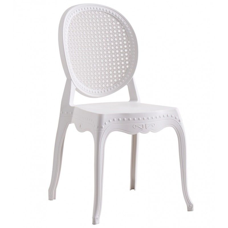 silla cibeles apilable polipropileno blanco
