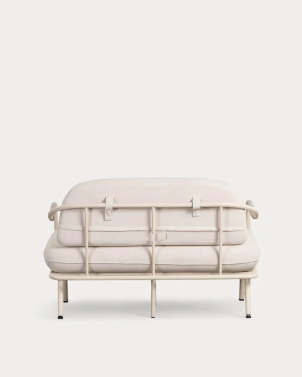 sofa 2 plazas de jardin de metal y tela xoan (5)