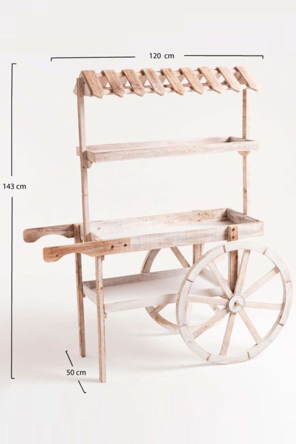carrito candy bar dins envejecido
