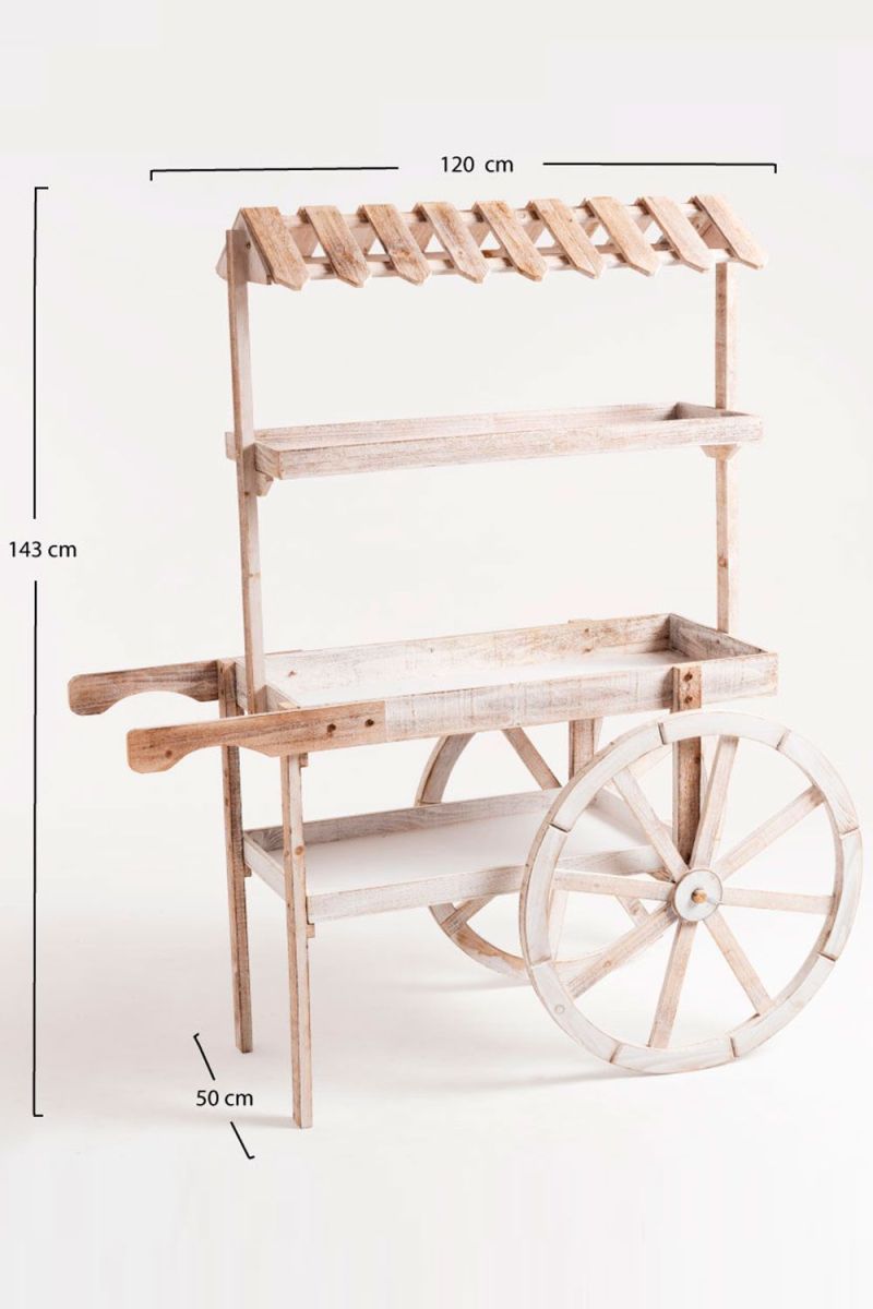 carrito candy bar dins envejecido
