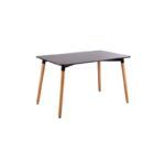 mesa nury madera tapa lacada negra 120 x 80 cms