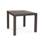 mesa tropical lisa polipropileno marron chocolate 80 x 80 cms