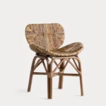 pack 2 sillas de comedor de ratan natural nimu