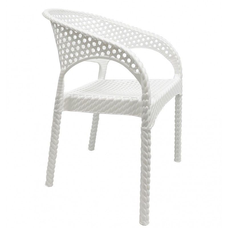 silla ivonne metal blanco tapizado similpiel blanca